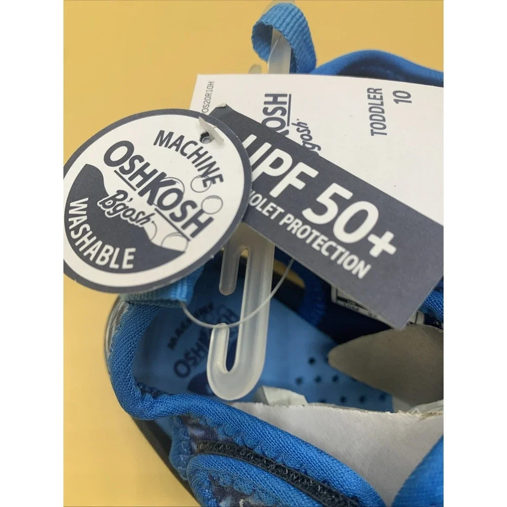 OshKosh B'gosh Machine Washable Blue Aqua Water Play Shoes Unisex Toddler 10 NEW